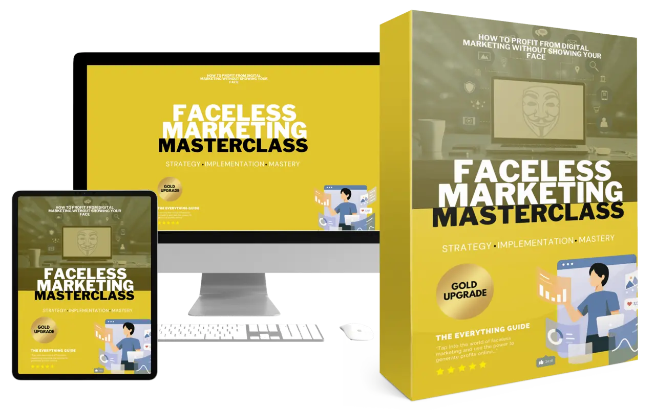 Faceless Marketing Masterclass (Videos, Audio & eBook)